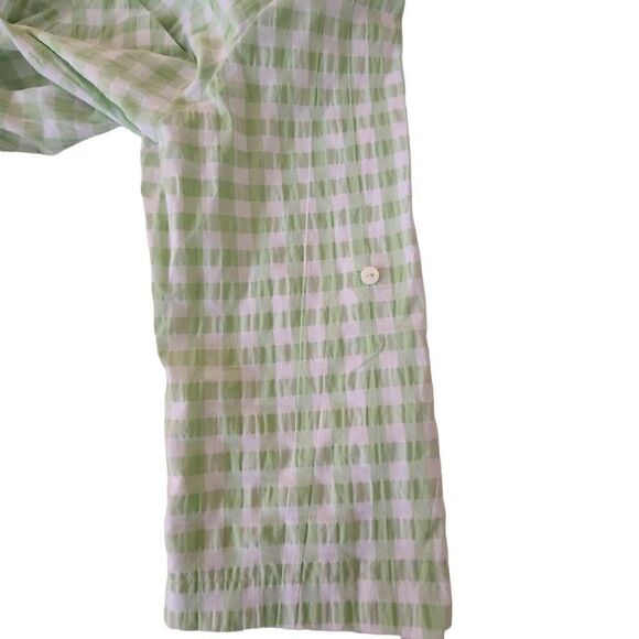 Foxcroft Womens Seersucker Cotton Gingham Pocket Shirt Size 6 - Picture 6 of 13